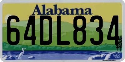 AL license plate 64DL834
