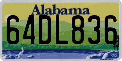 AL license plate 64DL836