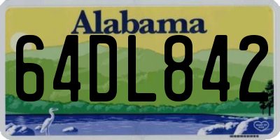 AL license plate 64DL842