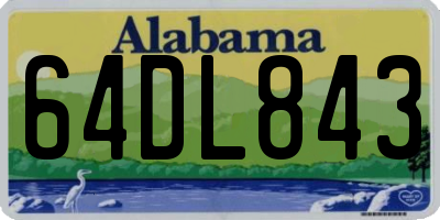 AL license plate 64DL843