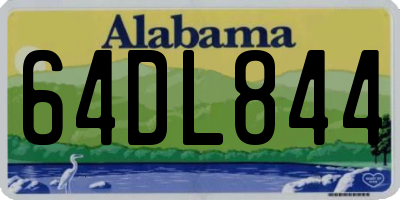 AL license plate 64DL844