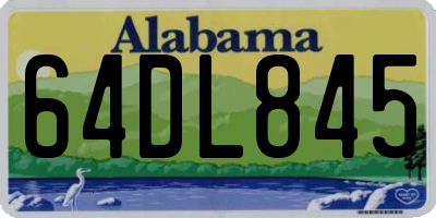 AL license plate 64DL845