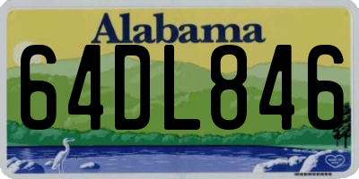 AL license plate 64DL846