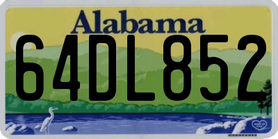 AL license plate 64DL852