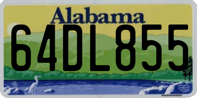 AL license plate 64DL855