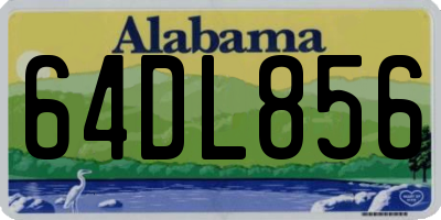 AL license plate 64DL856