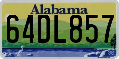 AL license plate 64DL857
