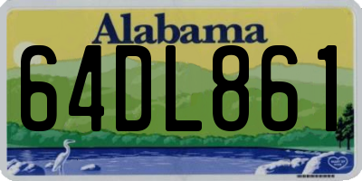AL license plate 64DL861