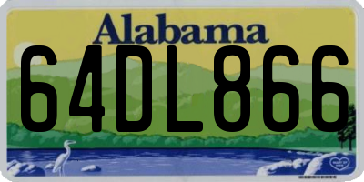 AL license plate 64DL866