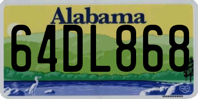 AL license plate 64DL868