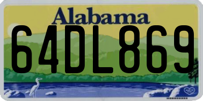 AL license plate 64DL869