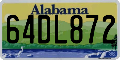 AL license plate 64DL872