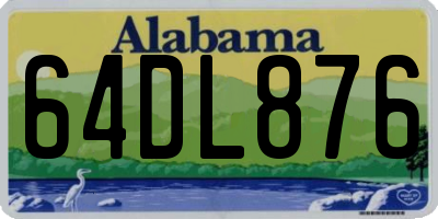 AL license plate 64DL876