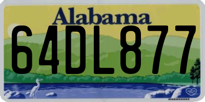 AL license plate 64DL877