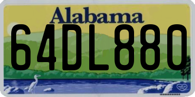 AL license plate 64DL880
