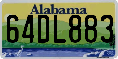 AL license plate 64DL883