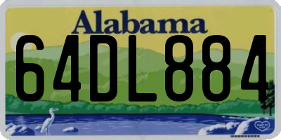 AL license plate 64DL884