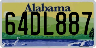 AL license plate 64DL887