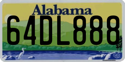 AL license plate 64DL888