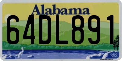 AL license plate 64DL891