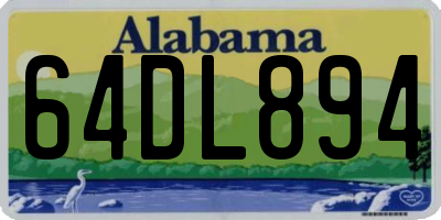 AL license plate 64DL894