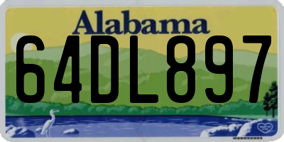 AL license plate 64DL897