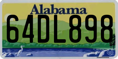 AL license plate 64DL898