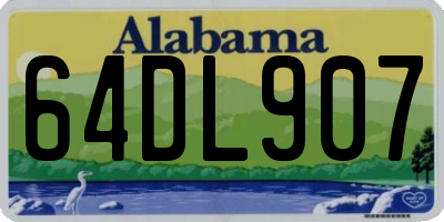 AL license plate 64DL907