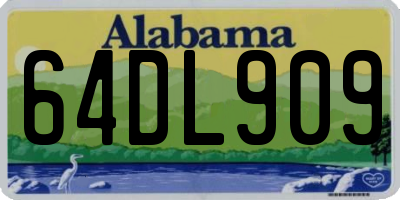 AL license plate 64DL909