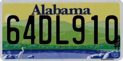AL license plate 64DL910