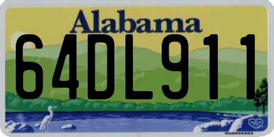 AL license plate 64DL911