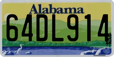 AL license plate 64DL914