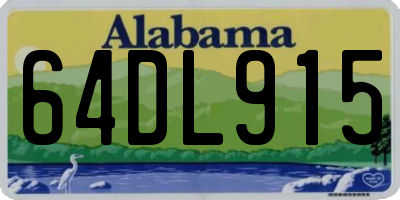 AL license plate 64DL915