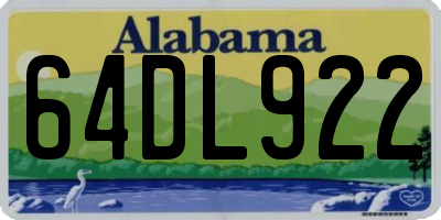AL license plate 64DL922
