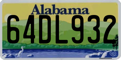 AL license plate 64DL932