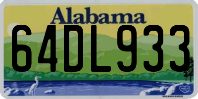 AL license plate 64DL933