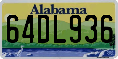 AL license plate 64DL936