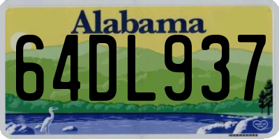 AL license plate 64DL937