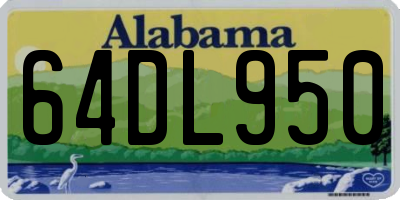 AL license plate 64DL950