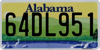 AL license plate 64DL951