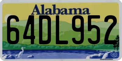 AL license plate 64DL952