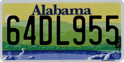 AL license plate 64DL955