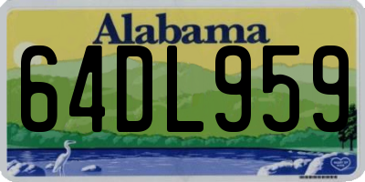 AL license plate 64DL959
