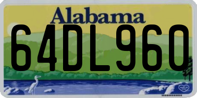 AL license plate 64DL960