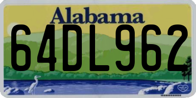 AL license plate 64DL962