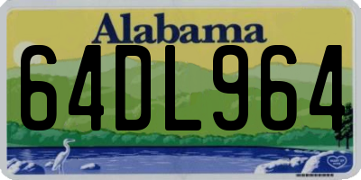 AL license plate 64DL964