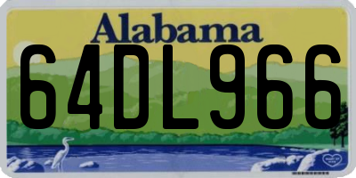 AL license plate 64DL966