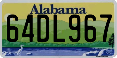 AL license plate 64DL967