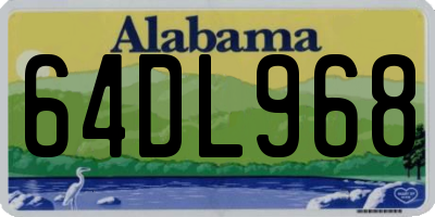 AL license plate 64DL968