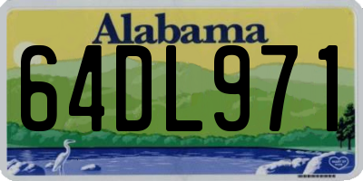 AL license plate 64DL971